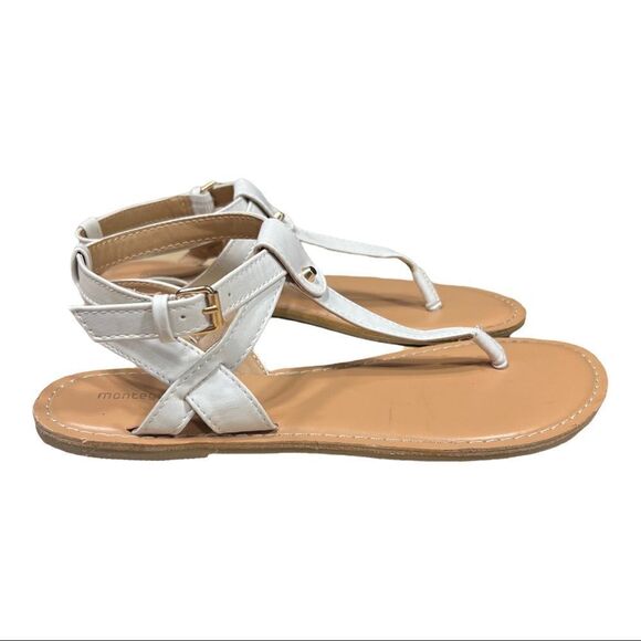 MONTEGO BAY CLUB LEATHER COLLECTION - SANDALS – WHITE STRAPPY – SIZE 9 - - Picture 3 of 5